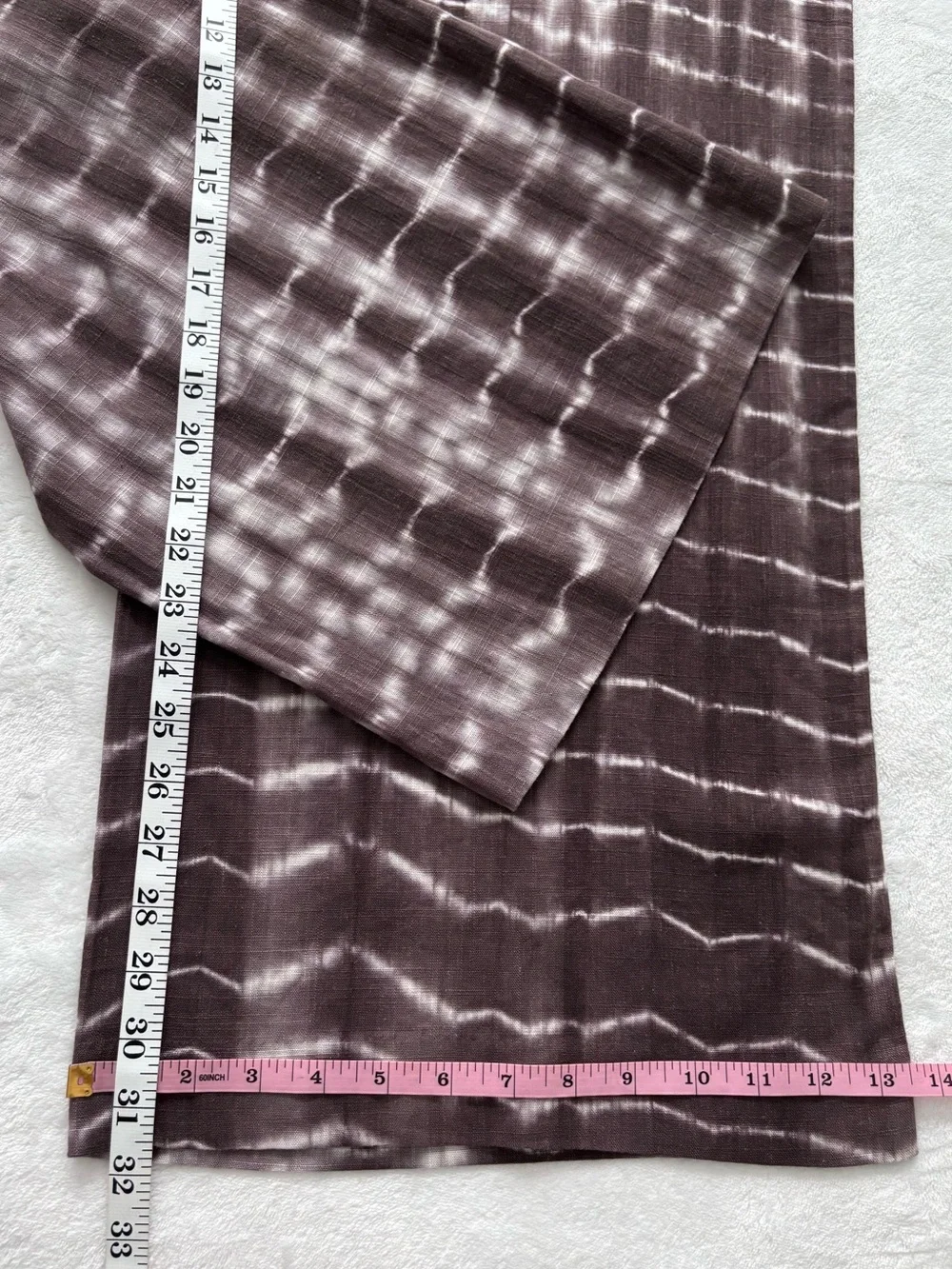 ZARA Wrap-Front Wide Leg Linen Blend Tie-Dye Boho Pants--NEW--XL